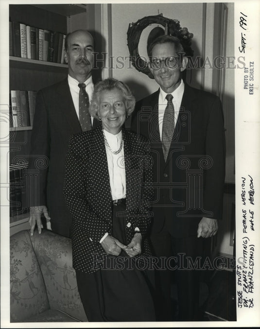 1991 Press Photo University of Alabama Huntsville President and other officials- Historic Images