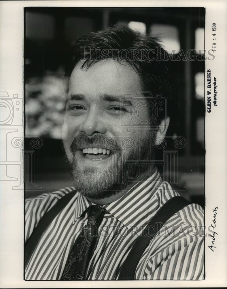 1989 Press Photo Andy Counts, Actor and Fayetteville Native - ahta00019 - Historic Images