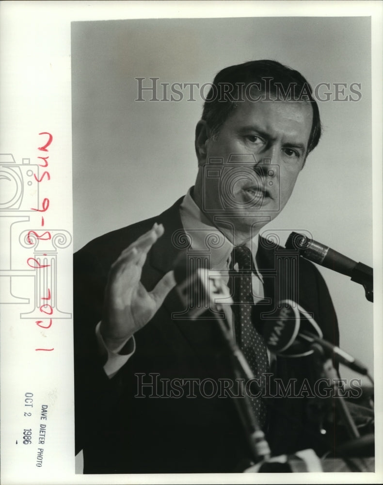 1986 Press Photo Bill Baxley, Lieutenant Governor for Alabama- Historic Images