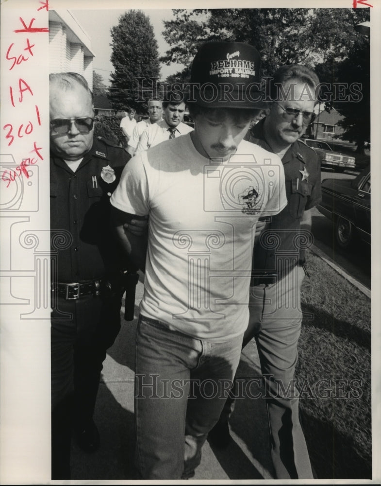 Press Photo Murder Suspect Shane Hall In Jackson County- Historic Images