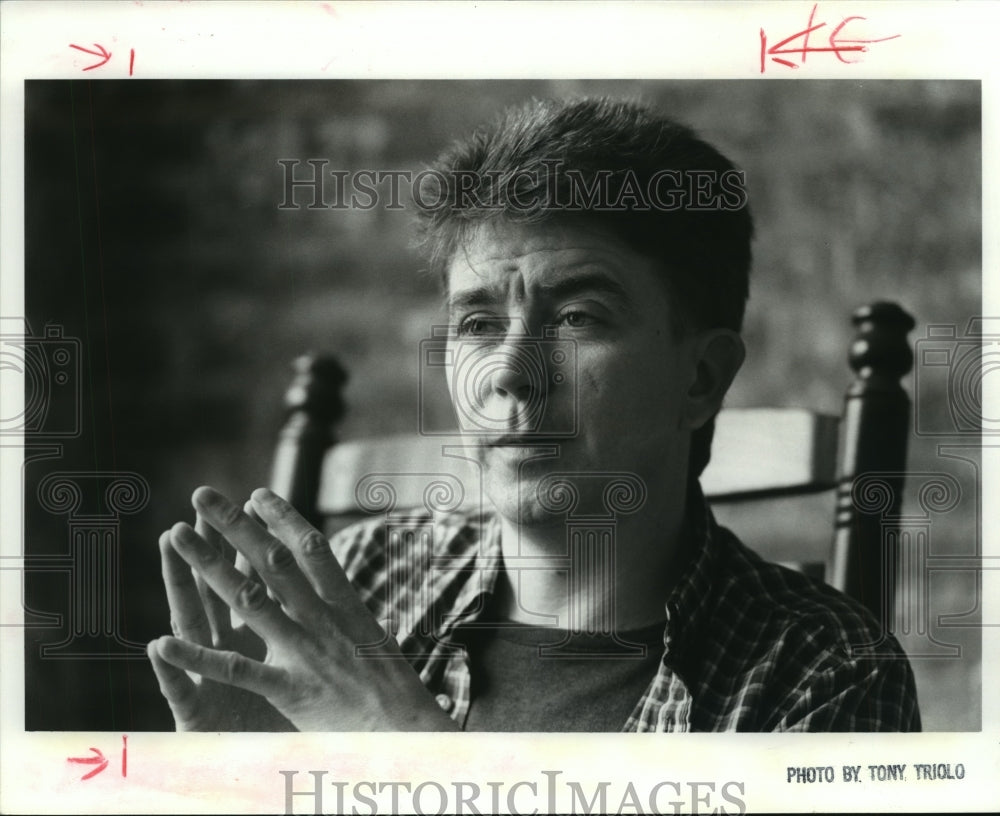 1987 Press Photo University Of Alabama Student And Playwright Walter Alves - Historic Images