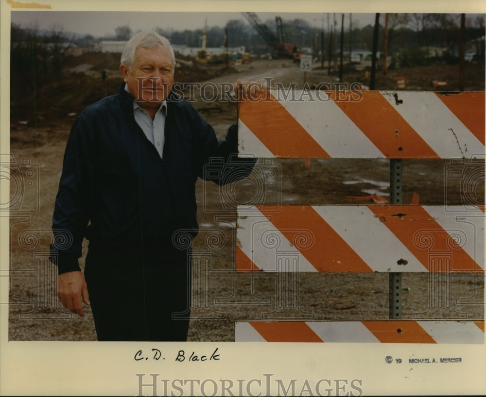 1992 Press Photo C.D. Black, Public Works Director, Huntsville, Alabama- Historic Images