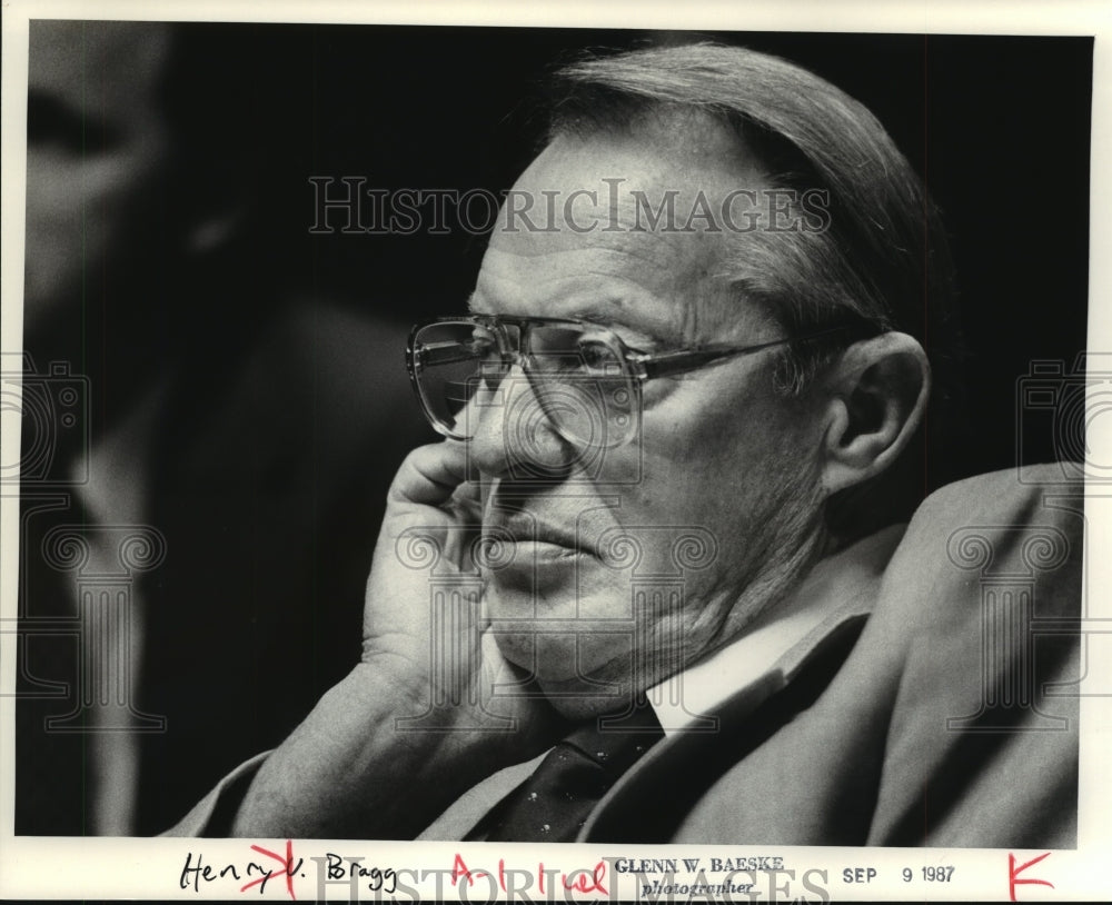 1987 Press Photo Henry V. Bragg, President of Consolidated Construction, Alabama- Historic Images