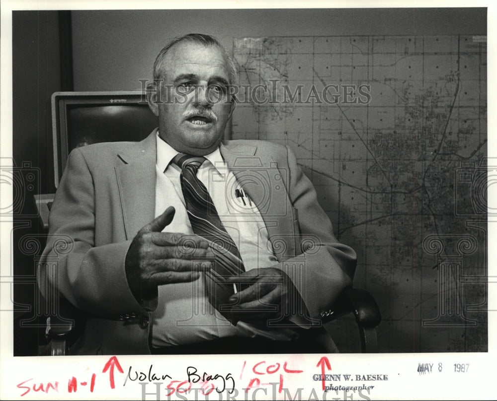 1987 Press Photo Nolan Bragg, Police Officer, Huntsville, Alabama- Historic Images