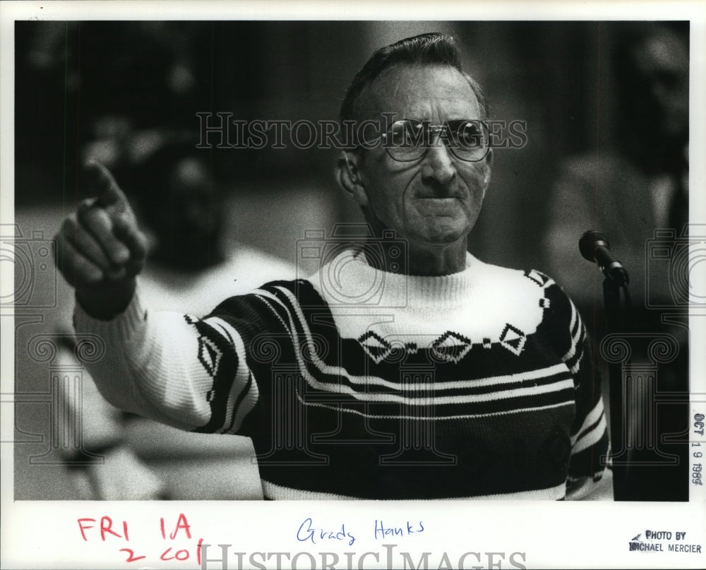 1989 Press Photo Grady Hanks, Homeless Shelter Supervisor, Alabama- Historic Images