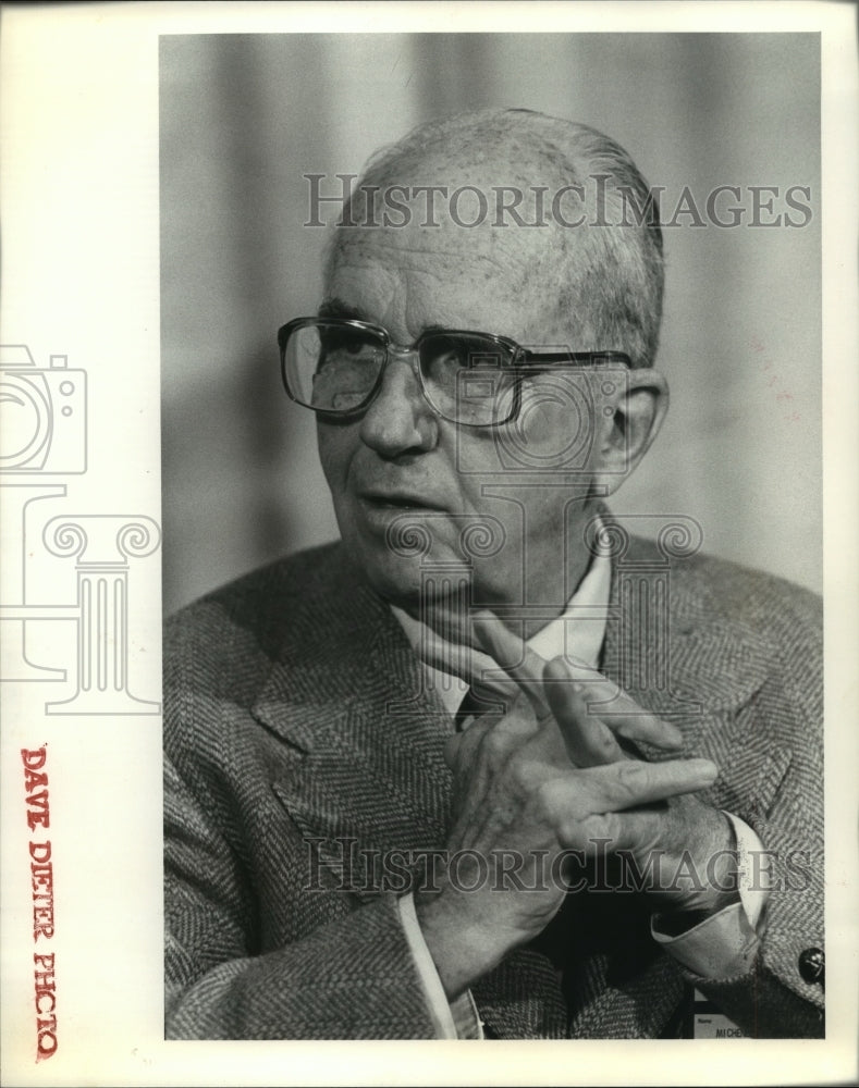 1980 Press Photo James Michener, American Author- Historic Images