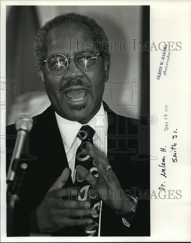 1991 Press Photo Dr. Nelson H. Smith Jr., Preacher in Birmingham, Alabama- Historic Images