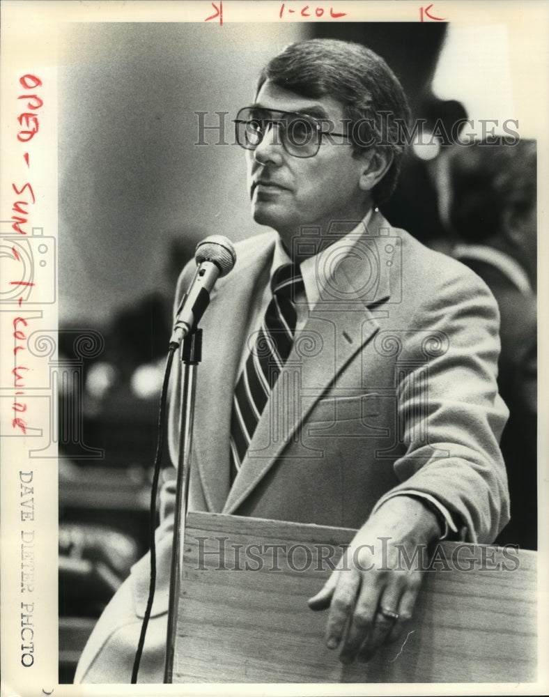 Press Photo Alabama Senator RIck Manley Speaks At Meeting- Historic Images