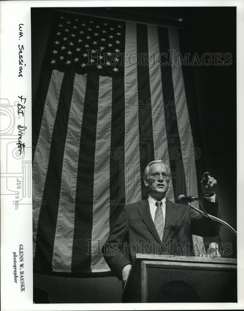 1989 Press Photo William Sessions, Judge and FBI Director- Historic Images