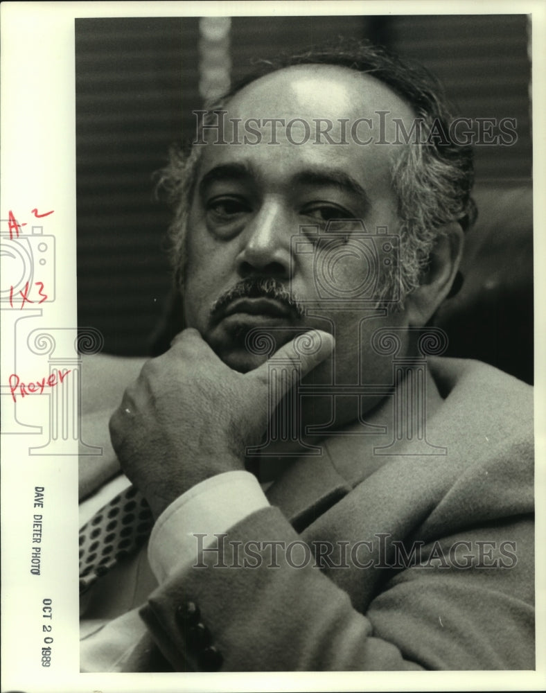 1989 Press Photo Prince Preyer, Jr., Educator, Alabama A&amp;M University- Historic Images