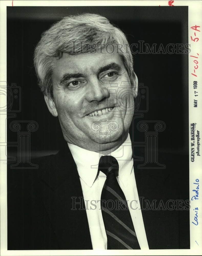 1988 Press Photo Louis Padulo, President of University of Alabama Huntsville- Historic Images