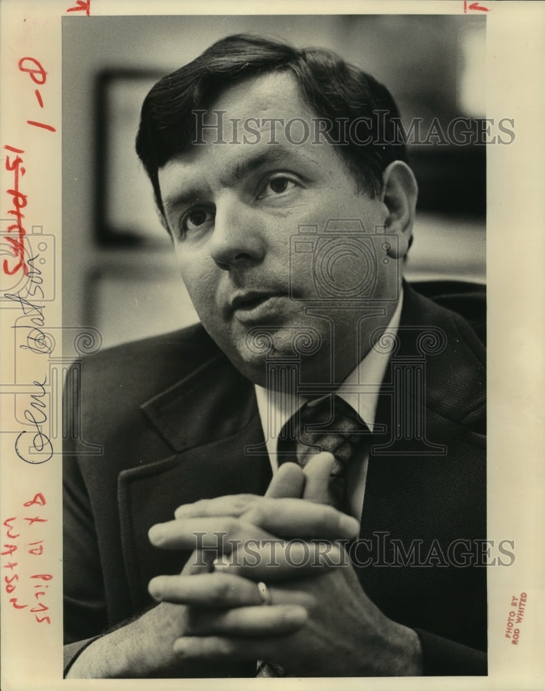 Press Photo Gene Jackson Watson, School Superintendent, Madison County, Alabama- Historic Images