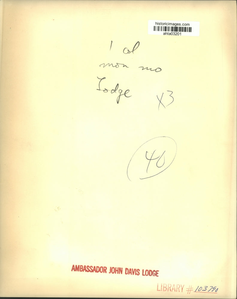 Press Photo Ambassador John Davis Lodge of Connecticut - ahta03201