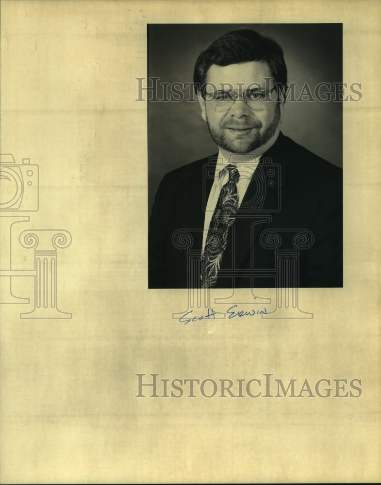 1994 Press Photo Scott Erwin, Assistant Director of Food Bank- Historic Images