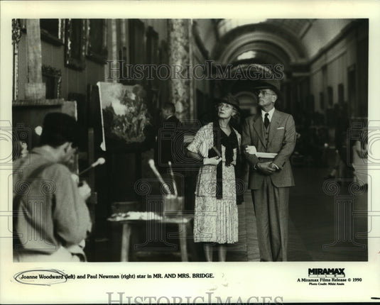 1990 Press Photo Joanne Woodward and Paul Newman in "Mr. and Mrs. Bridge"- Historic Images
