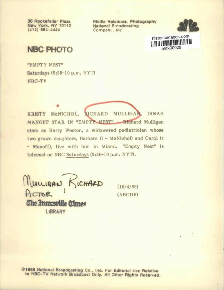 1989 Press Photo Kristy McNichol, Richard Mulligan, Dinah Manoff in "Empty Nest"