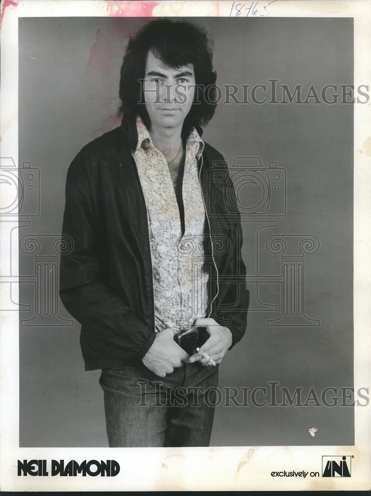 Press Photo Neil Diamond, Musician with UNI Records - ahtx00600- Historic Images