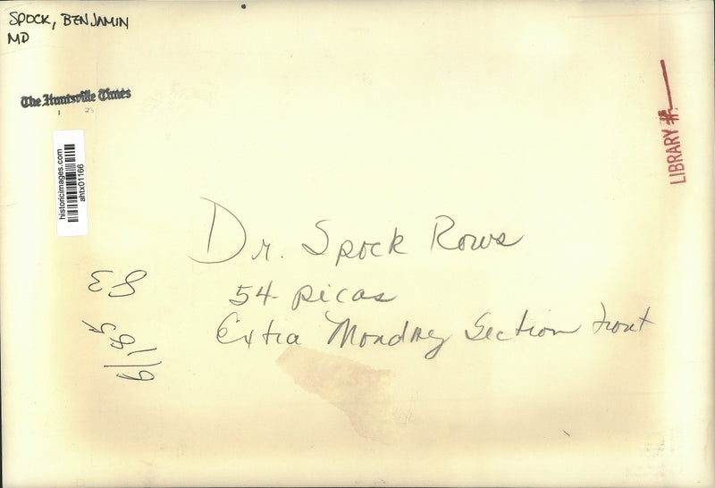 Load image into Gallery viewer, Press Photo Physician Dr. Benjamin Spock, Child Expert - ahtx01166

