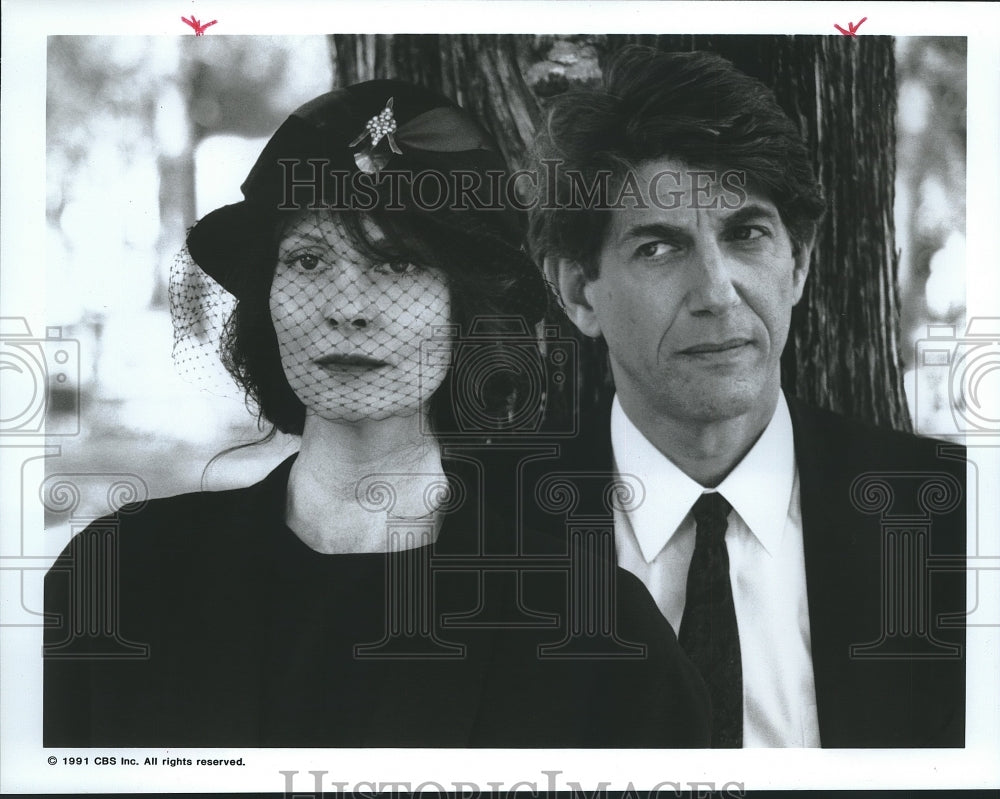 1991 Press Photo Actors Lesley Ann Warren & Peter Coyote in "Body of Evidence"