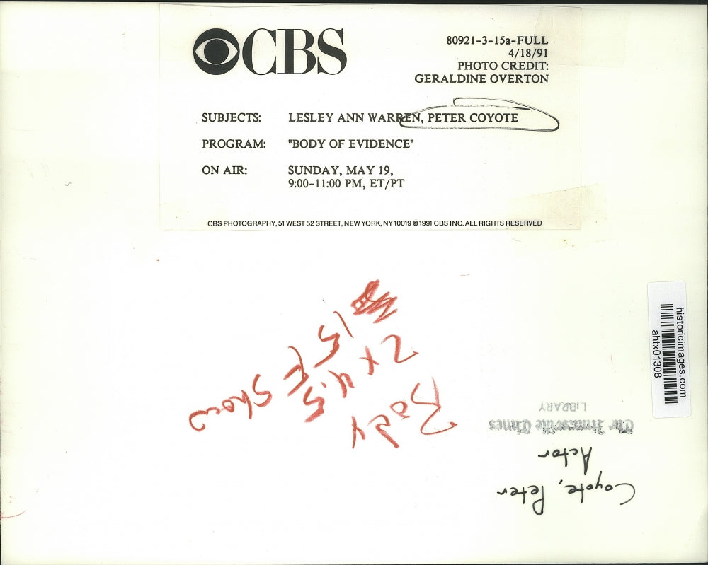 1991 Press Photo Actors Lesley Ann Warren & Peter Coyote in "Body of Evidence"