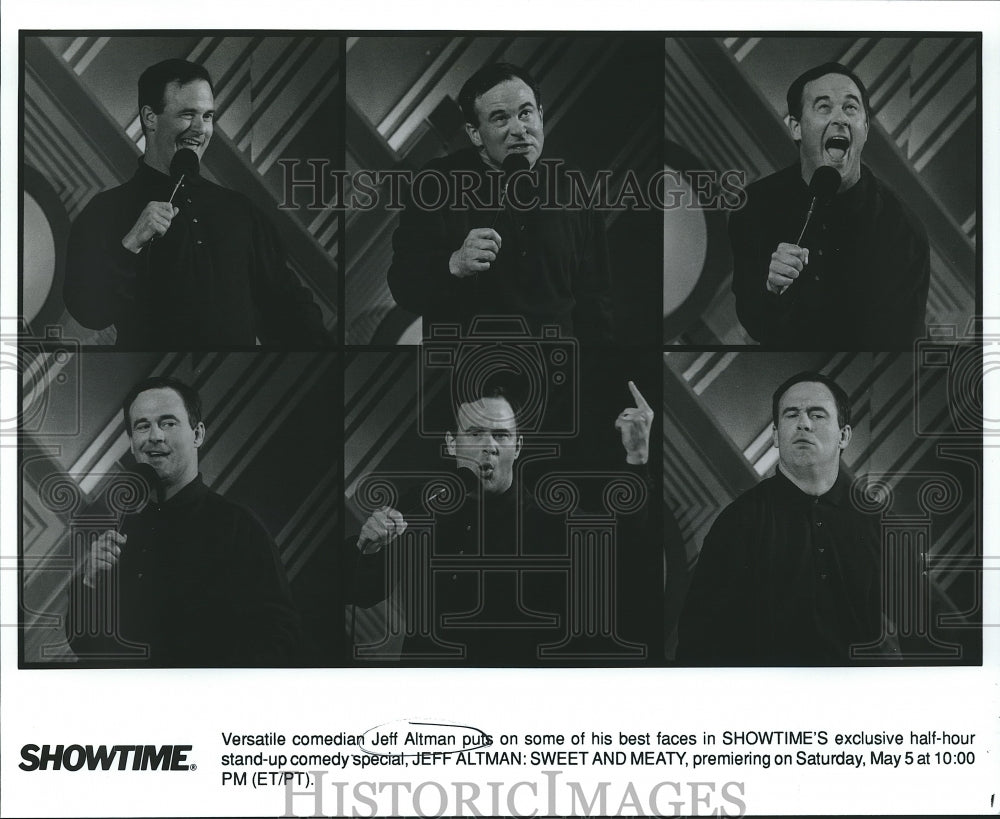 Press Photo Jeff Altman, Comedian, in &quot;Jeff Altman: Sweet and Meaty&quot; on Showtime- Historic Images