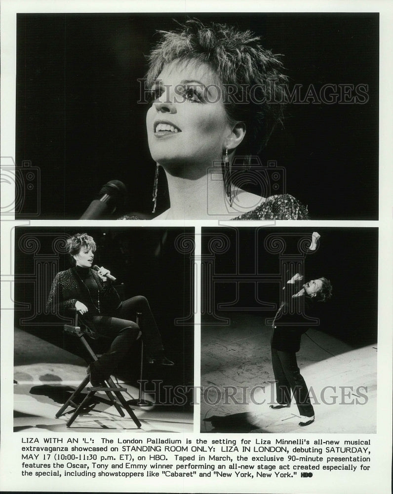 Press Photo Actress Liza Minnelli in HBO&#39;s &quot;Standing Room Only: Liza in London&quot;- Historic Images