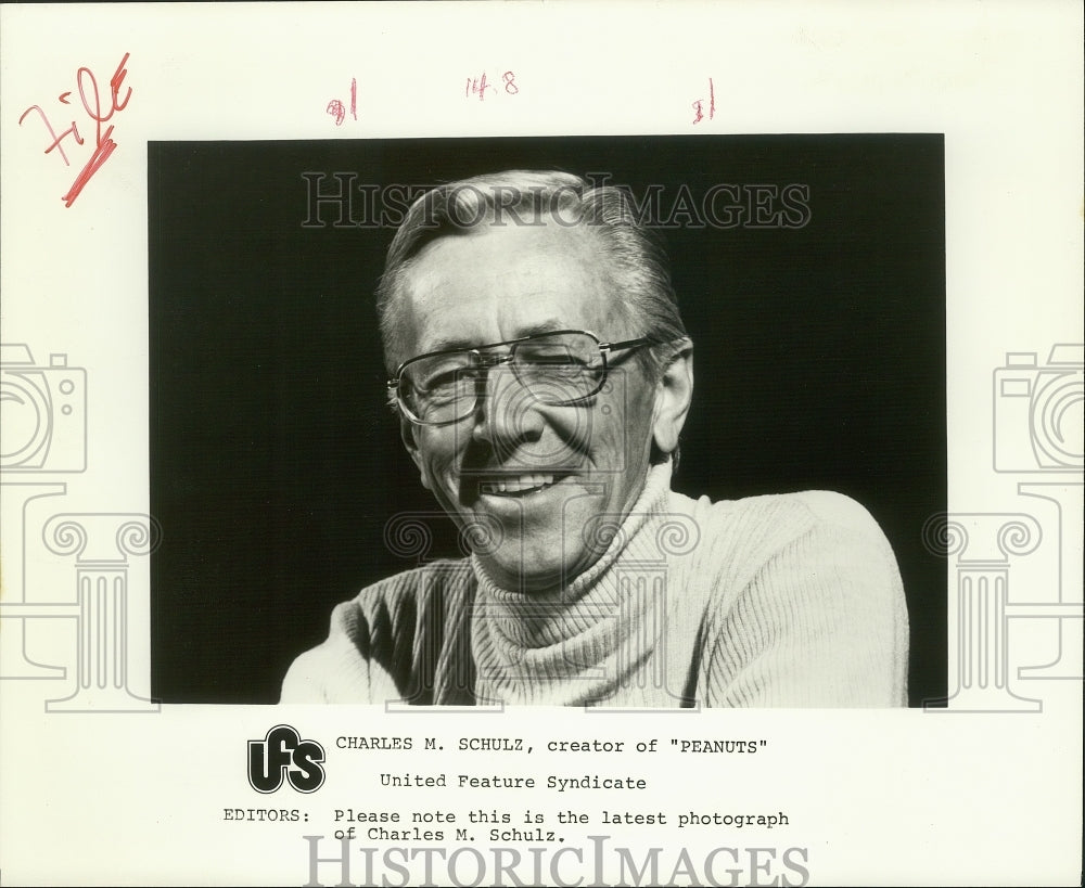 Press Photo &quot;Peanuts&quot; Creator Charles M. Schulz- Historic Images