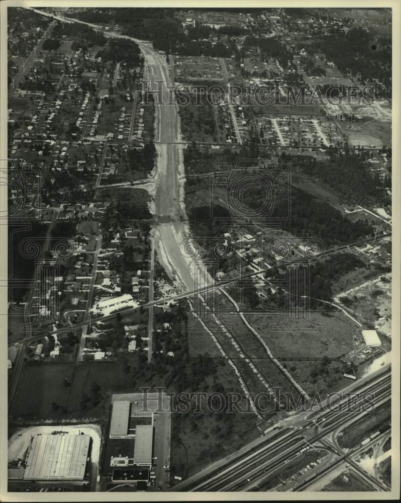 1977 Press Photo Aerial View of I-10 Construction- Historic Images