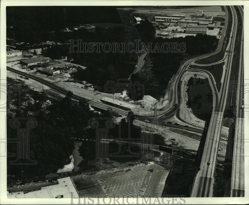 1978 Press Photo Aerial view of Moffat Lake and I-65, Highway- Historic Images