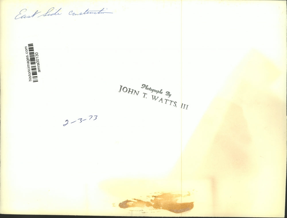 1973 Press Photo Construction of interstate along east side in Mobile, Alabama