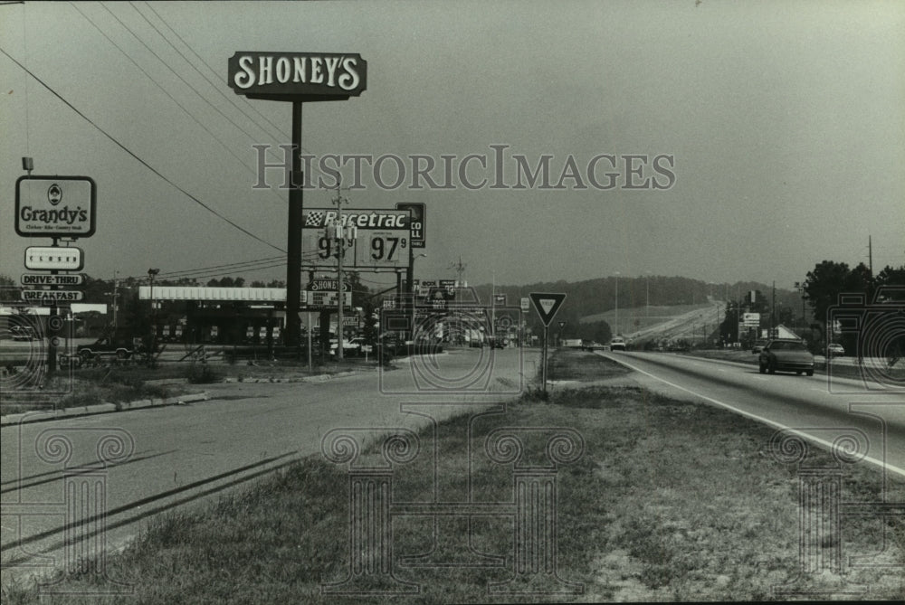 1989 Press Photo Businesses along highway 98 in Alabama- Historic Images