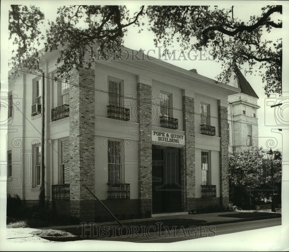 1965 Press Photo Pope and Quint building at 257 St. Anthony in Alabama