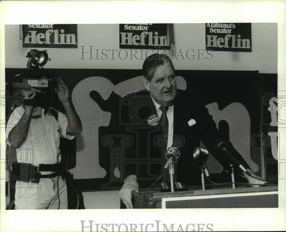 1990 Press Photo Candidate Howell Heflin at Alabama campaign event - Historic Images