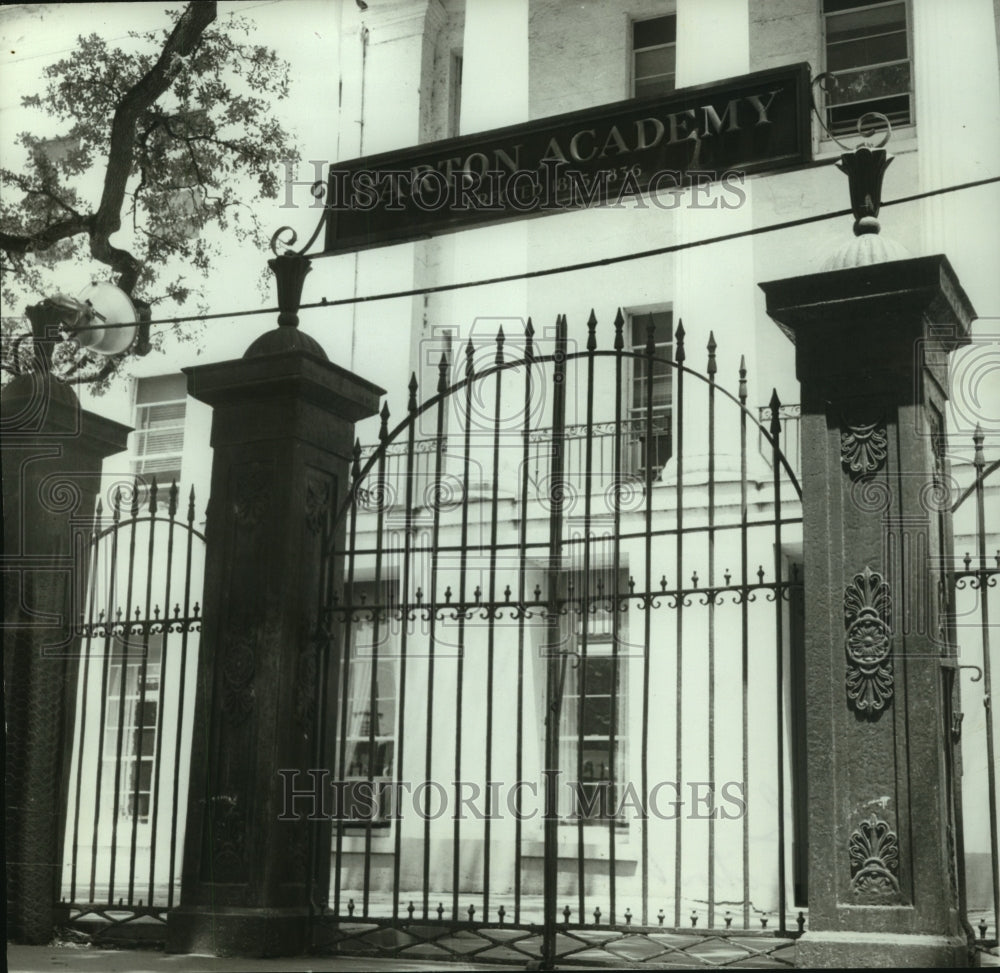 1965 Press Photo Barton Academy School gate, Government Street, Mobile- Historic Images