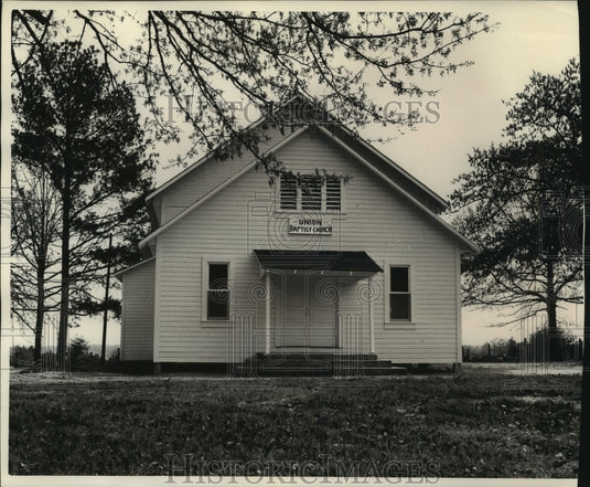 1964 Press Photo Exterior of Union Baptist Church, Perry County, Alabama- Historic Images