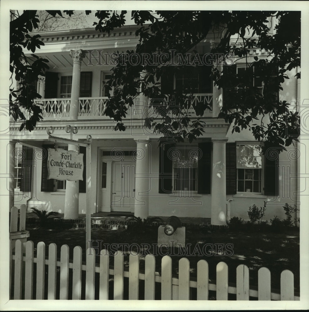 1974 Press Photo Historical Fort Conde-Charlotte House, Mobile, Alabama- Historic Images