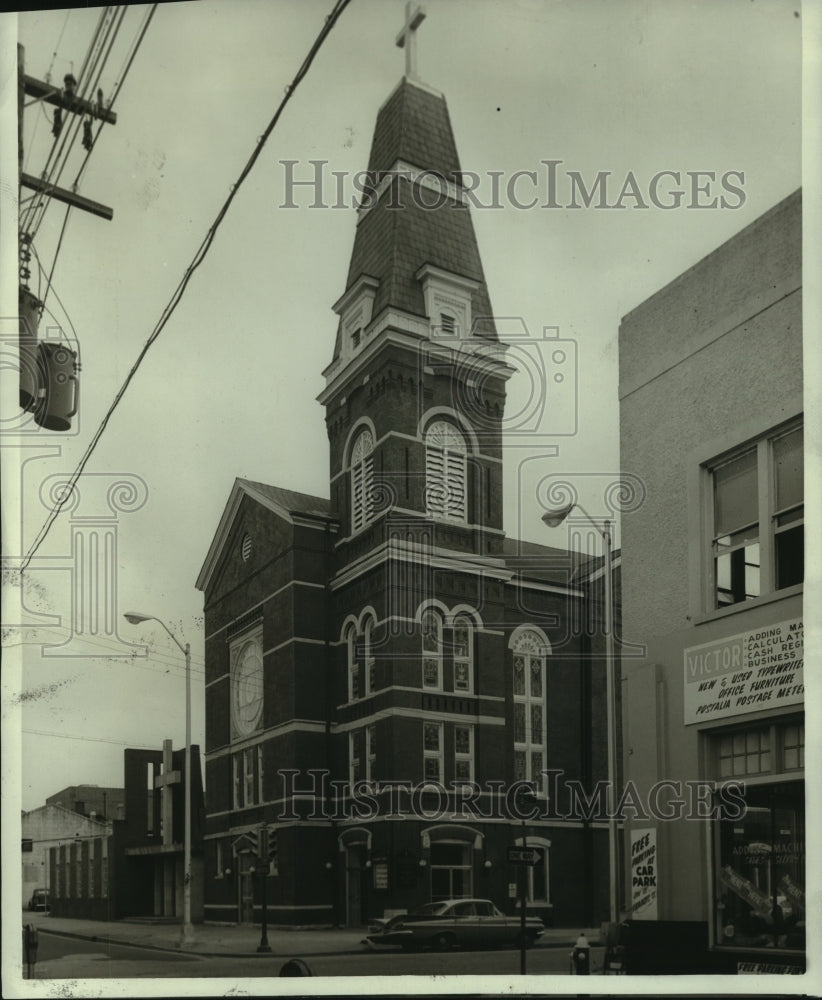 1964 Press Photo St. Francis Street Methodist Church in Mobile, Alabama- Historic Images