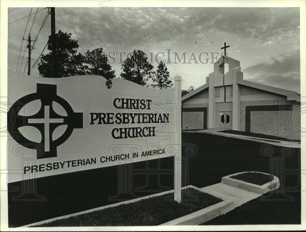 1991 Press Photo Christ Presbyterian Church on Cody Road in Mobile, Alabama- Historic Images