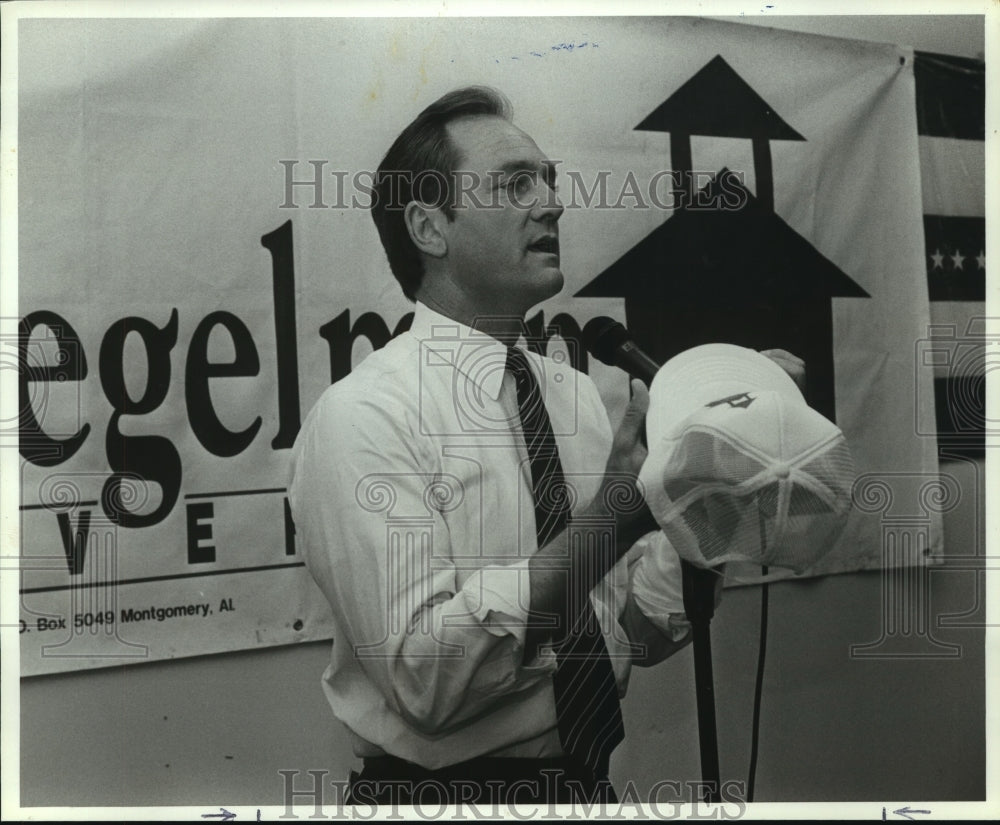 1990 Press Photo Don Siegelman at campaign event in Alabama - Historic Images