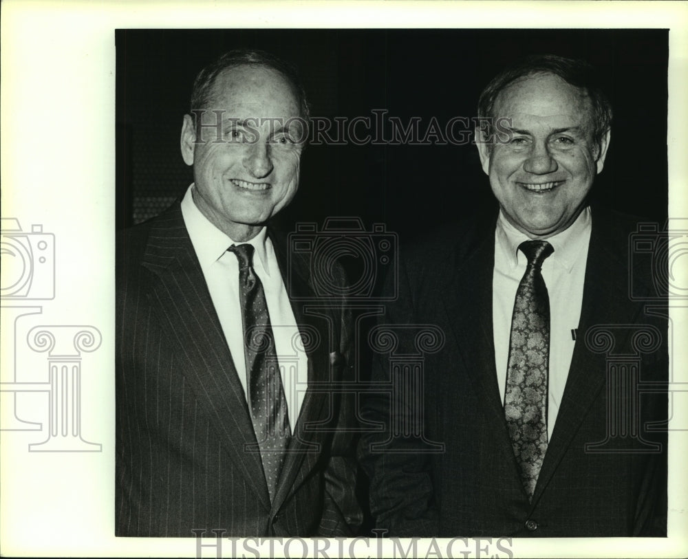 1989 Press Photo Vince Dooley and Fob James in Alabama - Historic Images