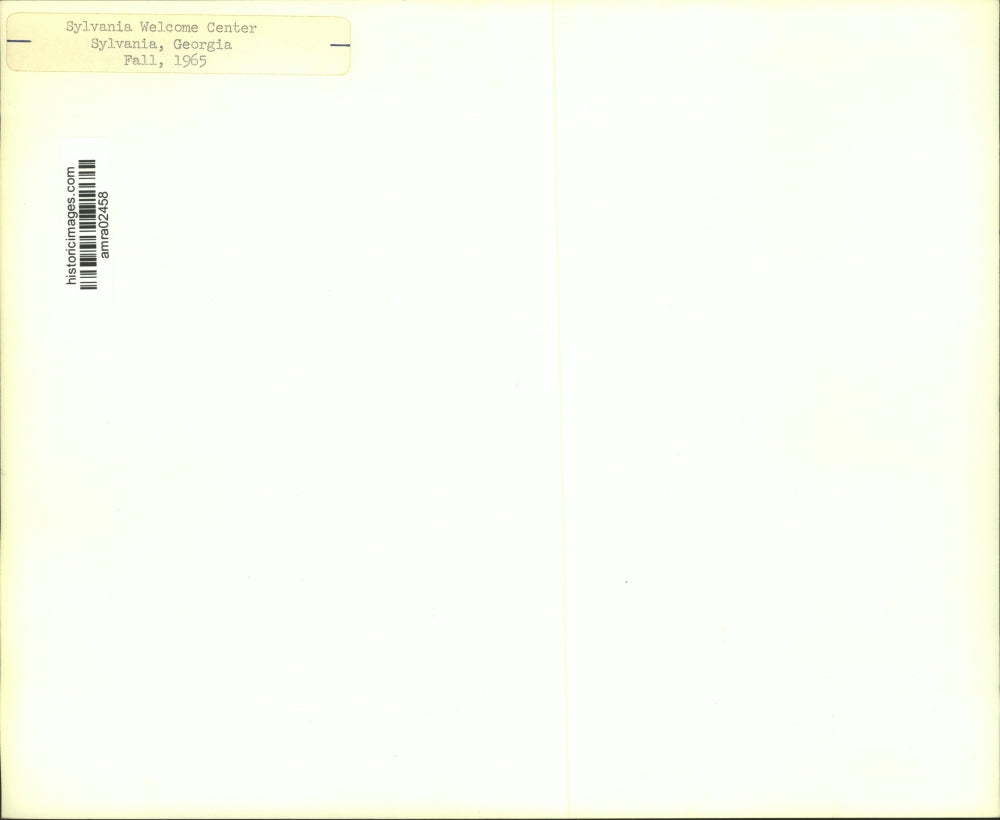 1965 Press Photo Welcome Center in Sylvania, Georgia - amra02458
