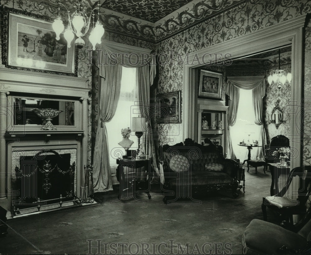 1970 Press Photo Double parlor of Tissington, Nettles, Gordon home in Alabama