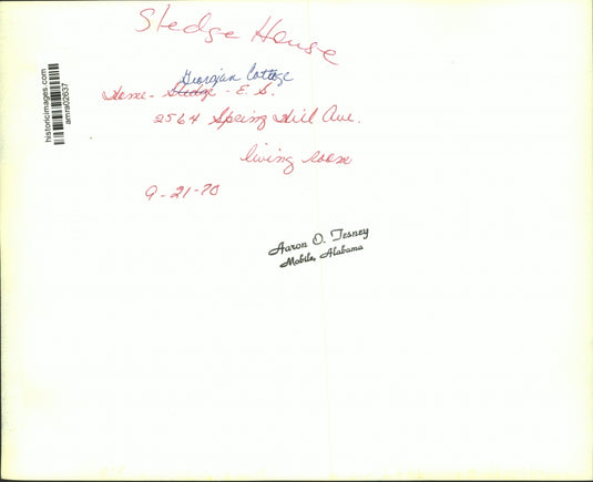 1970 Press Photo Parlor of Georgia Cottage by E. S. Sledge home in Alabama