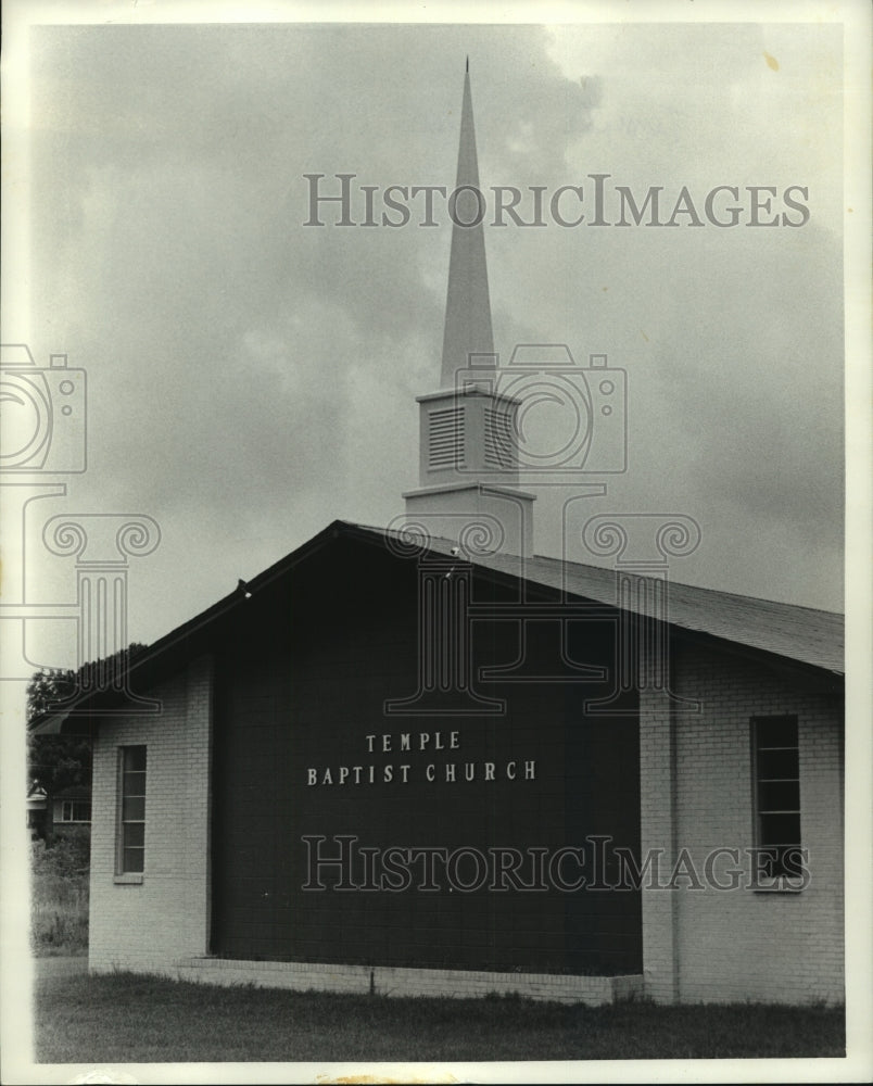 1981 Press Photo Temple Baptist Church on Shelton Beach Road in Alabama- Historic Images