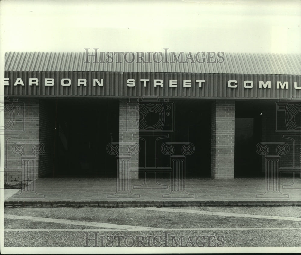 1979 Press Photo Building during Hurricane Frederic, Alabama- Historic Images