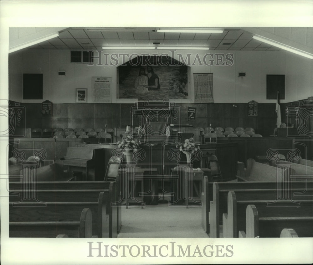 1980 Press Photo Macedonia Baptist Church interior, Prichard, Alabama- Historic Images