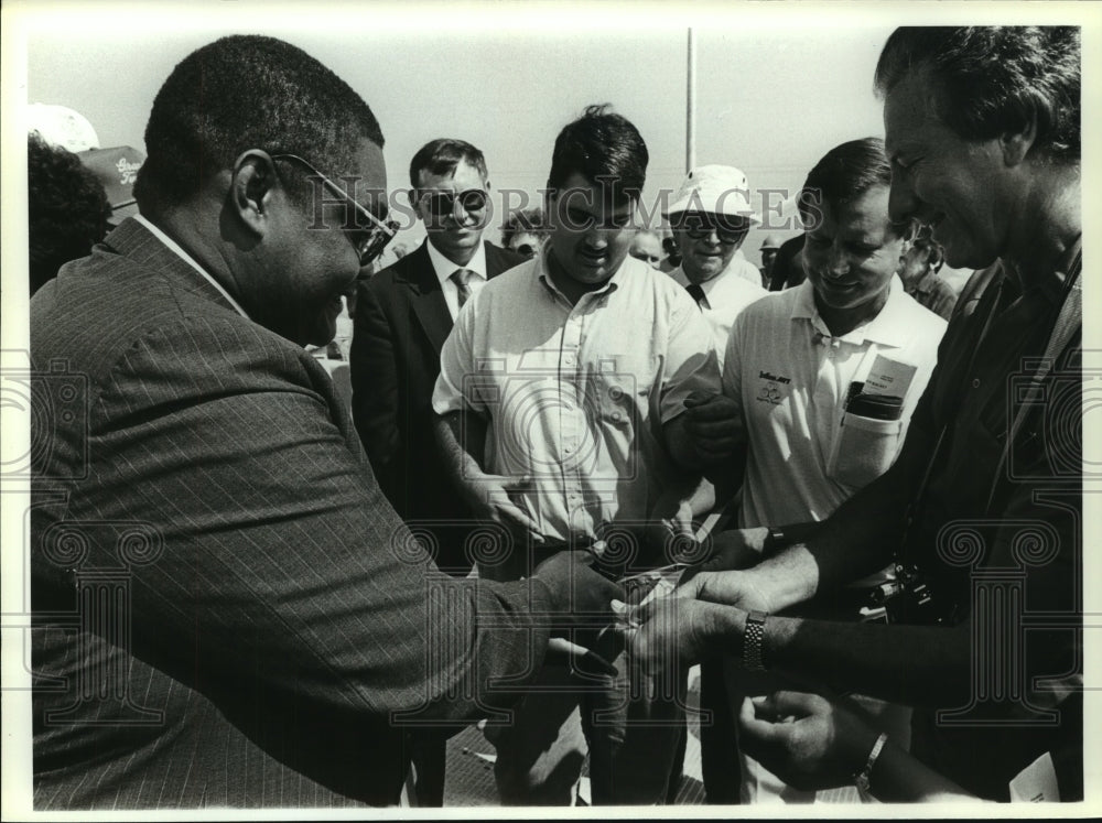 1991 Press Photo Cochran Africatown Bridge opening ceremony, Alabama- Historic Images