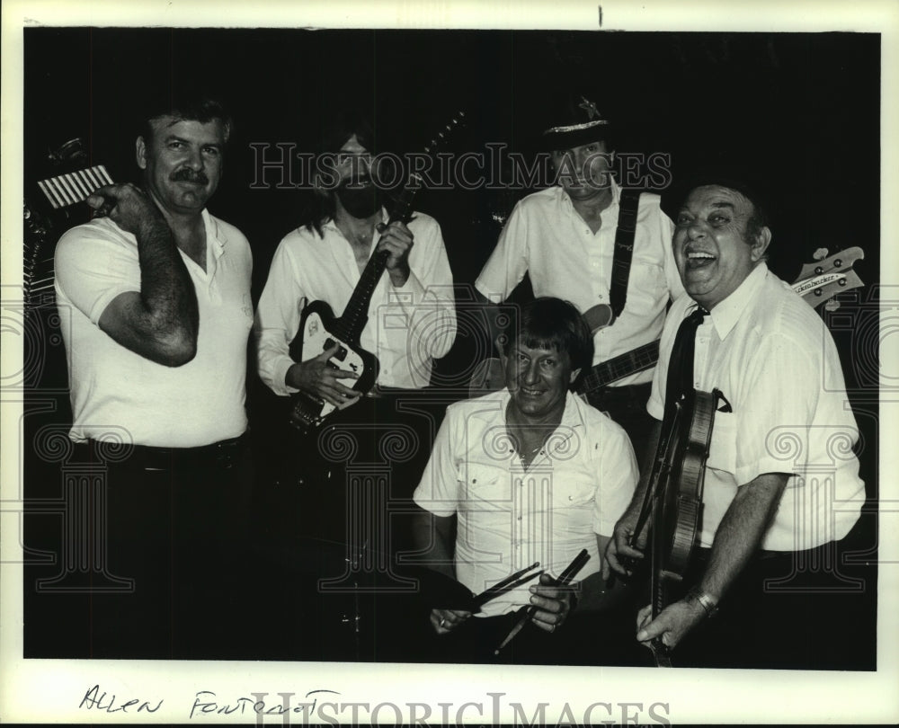 1987 Press Photo Allen Fontenot and 4 Band - amra04824- Historic Images