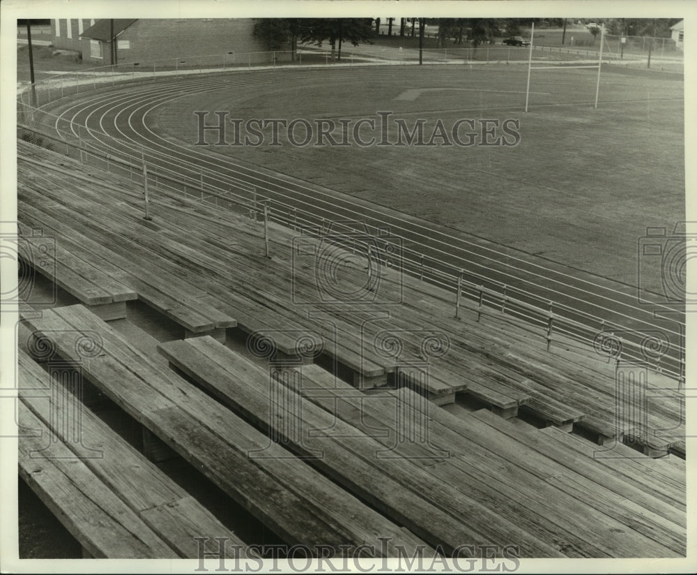 1973 Press Photo Renovation of Prichard Municipal Stadium in Prichard, Alabama - Historic Images