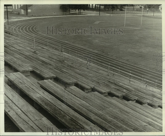 1973 Press Photo Renovation of Prichard Municipal Stadium in Prichard, Alabama - Historic Images